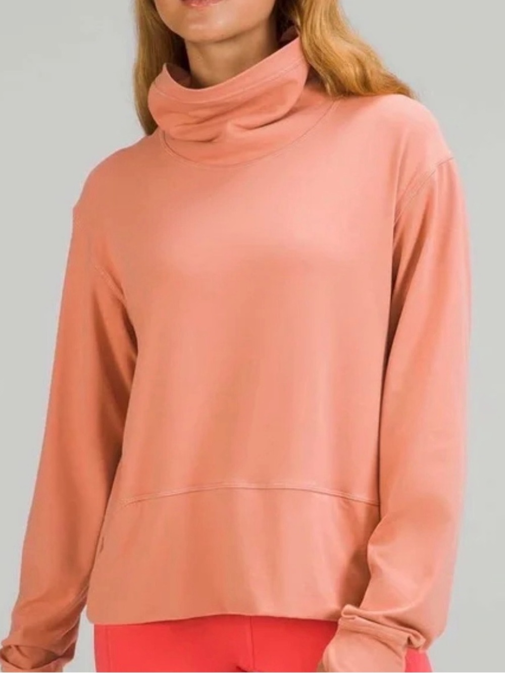 Lululemon Womens Pink Savannah Turtleneck Pullover Sweater